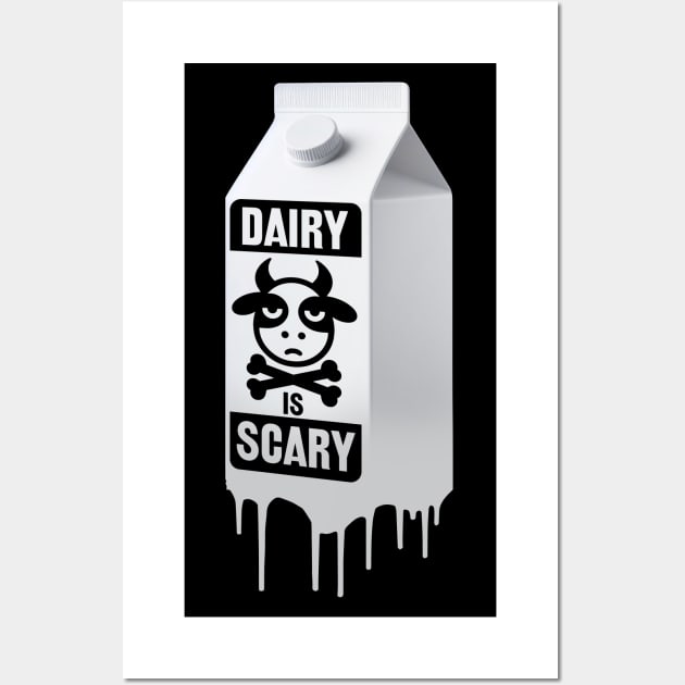 Dairy is Scary, No lacotse pls Wall Art by peterdesigns